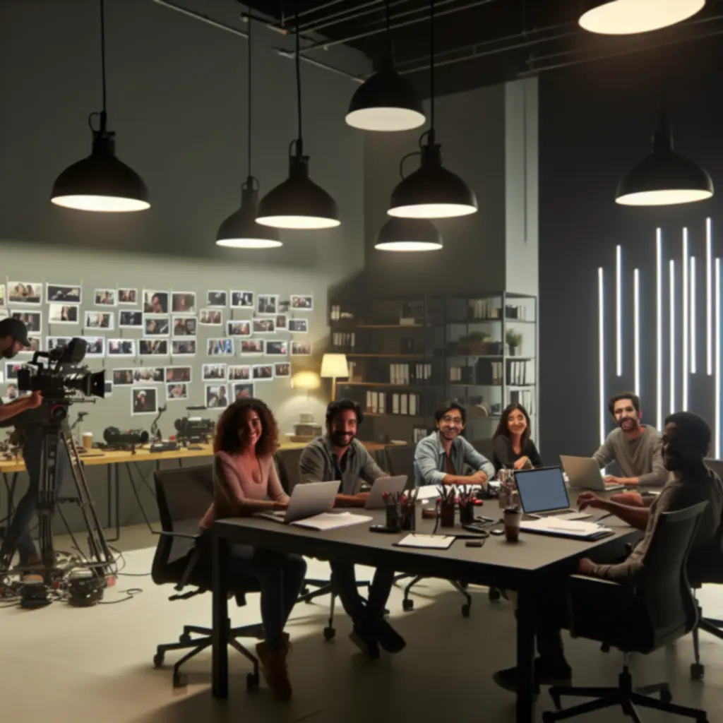 Cinematic production planning scene representing FROLIC FILMS LTD's production philosophy
